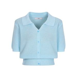 [르샵]르샵 오픈카라 크롭 린넨 블렌드 가디건 SP3KC651