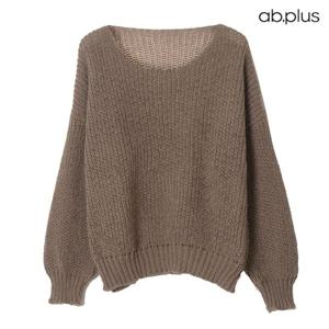 [ab.plus] 컬러 라운드넥 짜임 긴팔 니트 (LSW4MW40A)