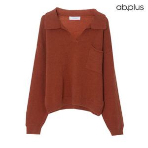 [ab.plus] 카라 포켓 디테일 긴팔 니트 (LSW4MW36A)