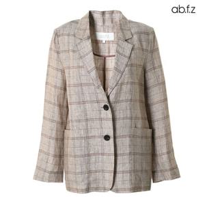 [ab.f.z] 헤이즐 투버튼 체크 라인 린넨 자켓 (AFW2HJA1A)