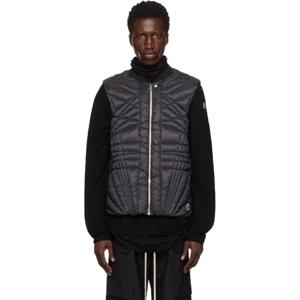 25 SS 릭오웬스 남성 Moncler    블랙 메가펜타 플라이트 다운 베스트 251232M178009