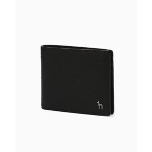 [헤지스ACC] 블랙 음각패턴 소가죽 반지갑 HJWA5E580BK