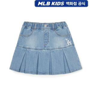 MLB키즈 [7FSKB0151-07BLL] 플리츠 데님 스커트