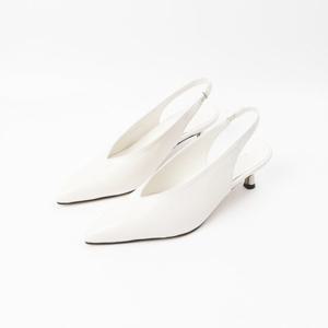 [신난다슈] 여성 구두 슬링백 힐 5cm 여자 스틸레토 펌프스 힐 밴딩 미들힐 NF259003 아이보리