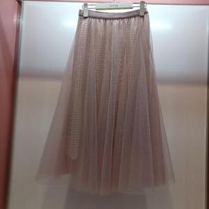 Latium HC06 봄느낌 허리밴딩 A라인 플레아 플리츠 레이스샤치마 스커트 스커트 T2523sk01P