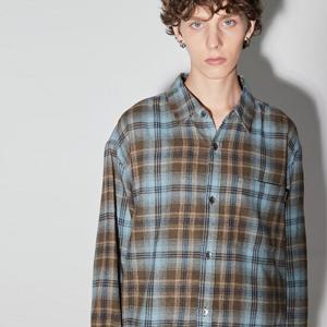 [버커루]남성 플란넬 원포켓 루즈핏 체크 셔츠 B255SH300P