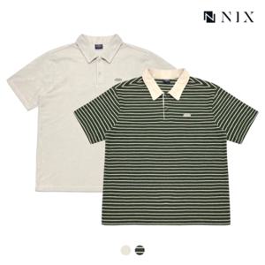 [닉스][NIX]유니) 와펜 테리 카라 반팔 티셔츠(FNRMCTC752P)