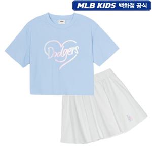 MLB키즈 [7FS1H0153-07SBL] 하트 스포티브 여아 티셔츠 세트