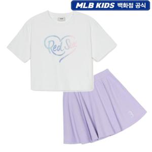 MLB키즈 [7FS1H0153-43WHS] 하트 스포티브 여아 티셔츠 세트