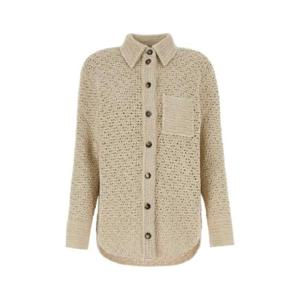 BOTTEGA VENETA 코튼 크로셰 니트 셔츠 1961661