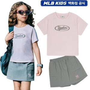 MLB키즈 [7FS1B0453-50PKL] 아웃도어 여아 티셔츠 세트