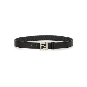 펜디 남성 블랙 SQAURED FF 캐주얼 벨트 7C0535_AFF1F0GXN