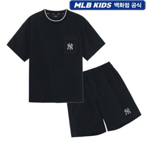 MLB키즈 [7AS1B3153-50BKS] 스포티브 베이직 우븐 포켓 티셔츠 세트