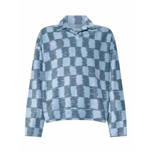 [BONSAI] 남성 폴로 BoxyFit 체크 셔츠 SS25SW006001BLU Blue /8