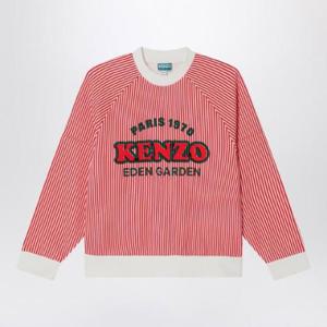 KENZO Red/white striped sweatshirt in cotton K61134-ACO/Q_KENZO-997