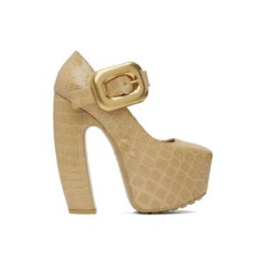Bottega Veneta 힐 베이지 모스트라 메리제인 펌프스 222798F122009