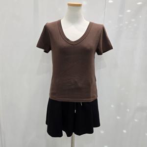 [밸리걸]브이넥 반팔 티셔츠 911951