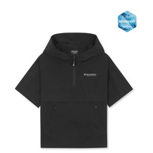 디스커버리 키즈 프레시벤트 경량 우븐 후드 트레이닝 반팔 아노락 DKTR78053-BKS