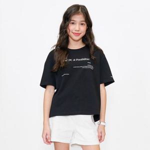 [오션스카이]여아 레터링 그래픽 반팔 티셔츠-EBJG5893D03