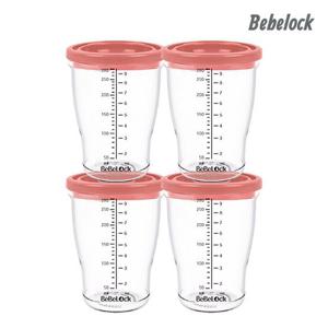 [베베락]엘파 이유식 밀폐용기 280ml 피치핑크(4P)