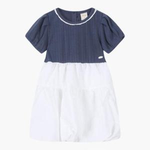 치크 CKOM2542G 니트 믹스 벌룬 원피스