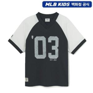 [MLB키즈]스트릿 베이직 숫자 아트웍 라글란 티셔츠 뉴욕양키스(7ATSB3753)