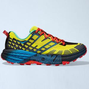 25 SS 호카 스피드고트 Speedgoat 2 로고 디테일 스니커즈 옐로우멀티 1162710 HSH