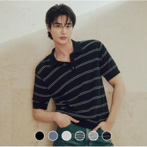 [지오다노]남자 여름 쿨 폴로넥 반팔 니트 스웨터 055531