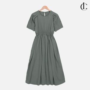 엘케이트 여성 원피스 시원한 반팔 라운드넥 허리밴딩 여름 휴양지원피스 LDOR009