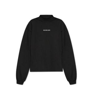 Balenciaga 로고 자수 긴소매 티셔츠 818432TPVK1 1070 TP935990788