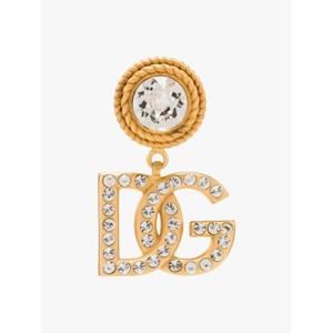 돌체앤가바나 Gold Plated Logo Crystal Drop Earrings WEN6L3W1111 TP719814305