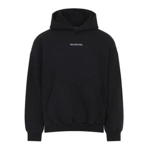 발렌시아가 후드 티셔츠 767877TRVJ31569 Black