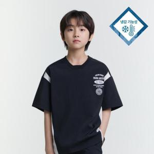 [내셔널지오그래픽키즈] K252UTS140 프로즌 쿨웨이브 컬러블럭 우븐 반팔