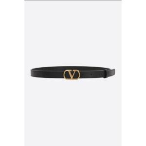 VALENTINO GARAVANI cintura sottile VLogo Signature in pelle liscia 7W2T0SM7IYR0NO