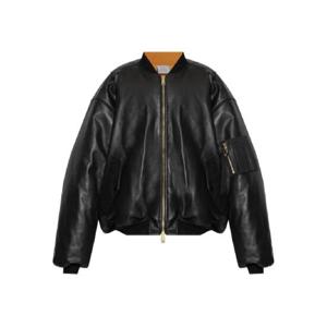 베트멍 레더 집업 봄버 재킷 UH76LB300B