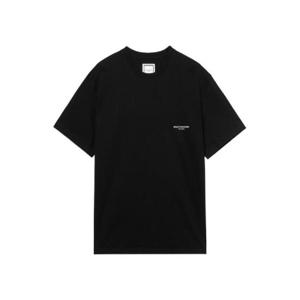 우영미 코튼 스퀘어 라벨 티셔츠 블랙   23FW W233TS01708B