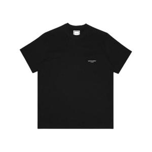 우영미 코튼 스퀘어 라벨 티셔츠 블랙   24SS W241TS01708B