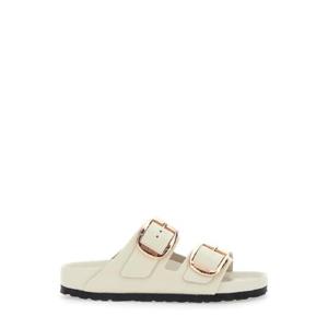 BIRKENSTOCK ARIZONA EXQ HIGH SHINE FULL SXQUISITE BIG BUCKLE AND F BUCKLE 1027850ECRU