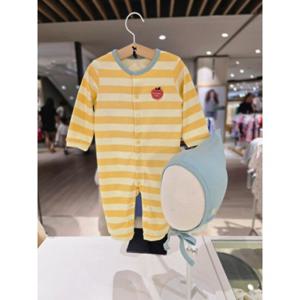 [블루독베이비] 25 FW(YE)캔디모자세트우주복(45A7004110) 출산 임신 선물 유아 신생아 조카 백일 (45A7004