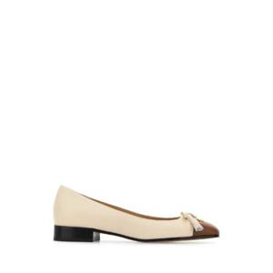 VALENTINO GARAVANI Ivory leather VLogo Signature ballerinas 7W2S0MR8DDT AHA