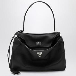 BALENCIAGA Medium black Rodeo bag in hammered calfskin 7897722ABV6/R_BALEN-1000
