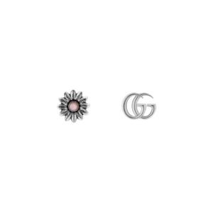 구찌 더블 G 플라워 스터드 이어링 실버 에이지드 피니쉬 527344-J8440-8164