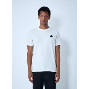 25 SS 몽클레어 남성 로고 모티프 티셔츠 mon0161016wht