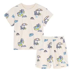 [NBA KIDS]NBA 토들러 썸머 전판 프린트 티셔츠 반바지 세트(5-2)(K225ST004P)