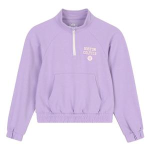 [NBA KIDS]BOS 여아 팀로고 반집업 맨투맨(K223TP620P/SET)(K223TS620P)