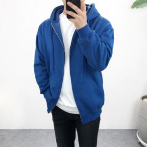 [엠클로]오버핏 비비드 3단쭈리 코튼 남여공용 후드집업 8컬러