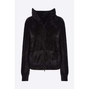 BALENCIAGA 로고 크리스탈 벨벳 후디 751792TOV101000