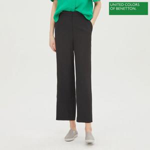 베네통 백 밴딩 스트레이트 팬츠 BAPTA4331_BK