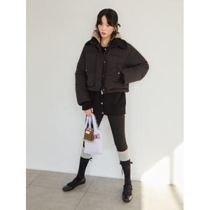 [쥬크]텍스처 블록 크랍 구스 다운_Z244PSG810
