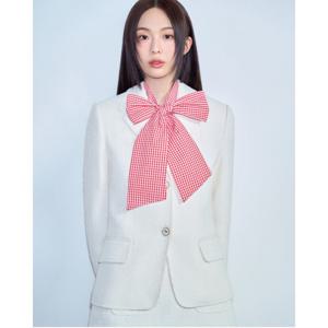 플라스틱아일랜드  노치드카라 트위드 싱글 자켓 (PR2WJ362)